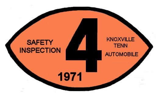 (image for) 1971 Tennessee INSPECTION Sticker (Knoxville)